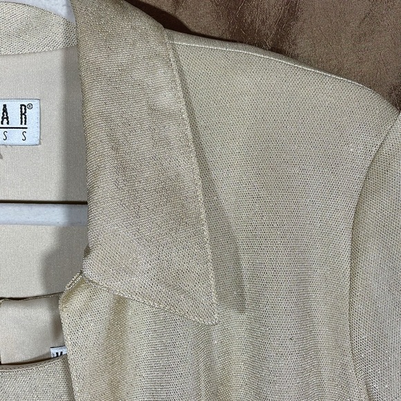 KENAR gold sparkle dress plus jacket - Picture 5 of 8